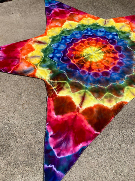 Approx 44" Mandala Star Tie-dyed Mini Tapestry/Wall Hanging