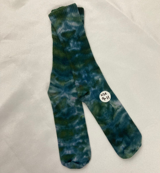 Adult Multi-Color Ice/Tie-Dyed Bamboo Socks, 9-11