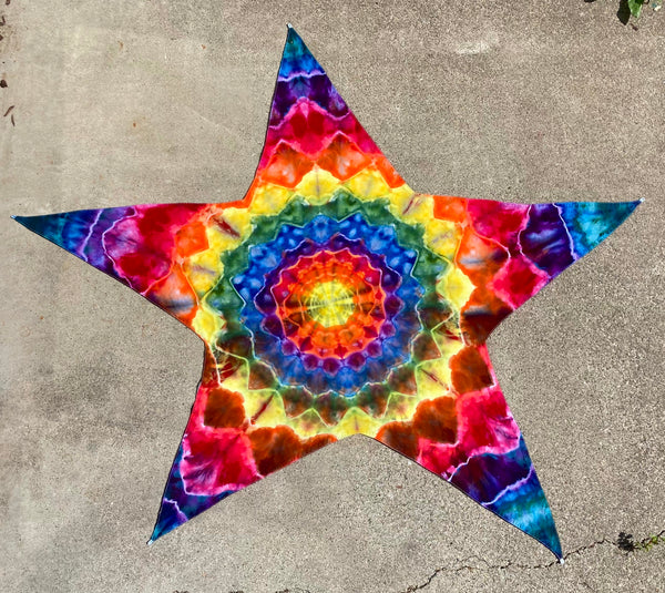 Approx 44" Mandala Star Tie-dyed Mini Tapestry/Wall Hanging