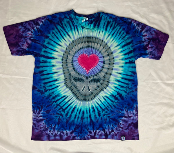 Adult Blues SYF Heart Tie-Dyed Tee, 3XL
