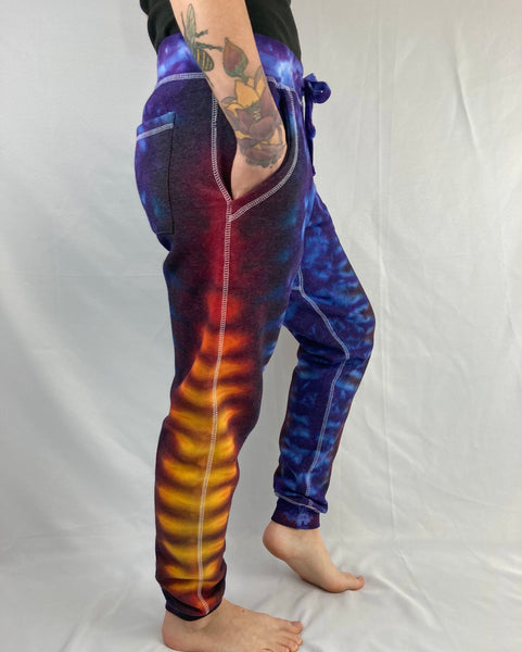 Adult Purple Sunset Tie-Dyed Jogger Sweatpants, S