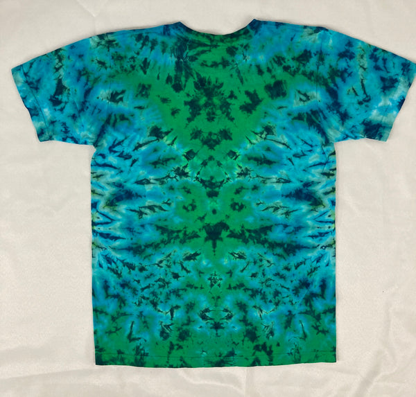 Adult Sunflower/Green Tie-Dyed Tee, M