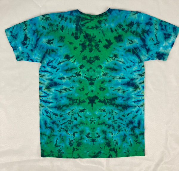Adult Sunflower/Green Tie-Dyed Tee, M
