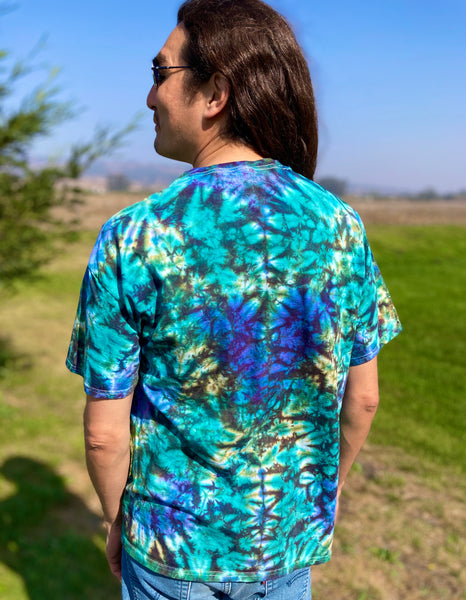 Adult Sea Green Earth Tie-dyed Tee, S