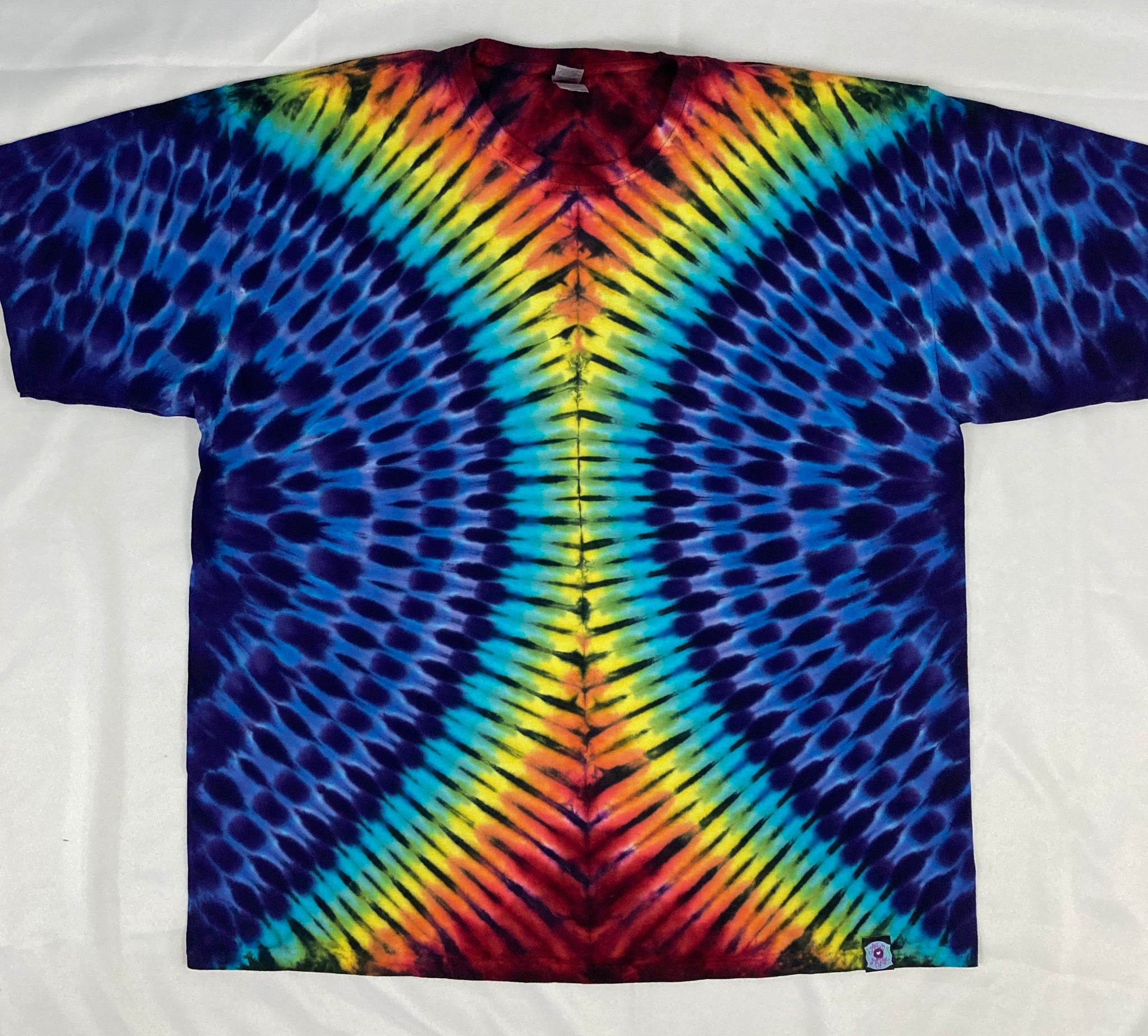 Adult Rainbow/Purple Tie-Dyed Tee, 3XL