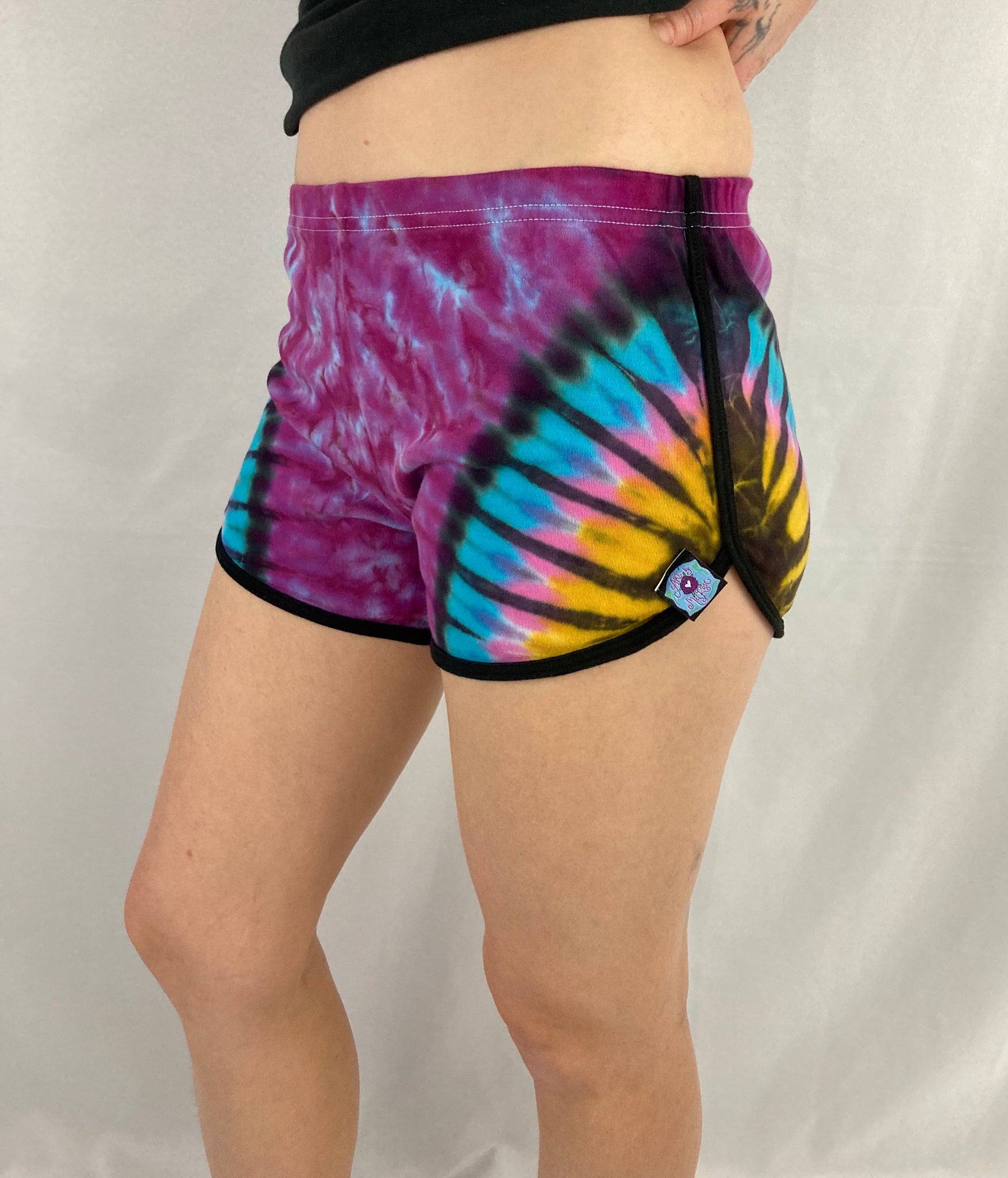 Women’s Amethyst Sunset Tie-dyed Running Shorts, S
