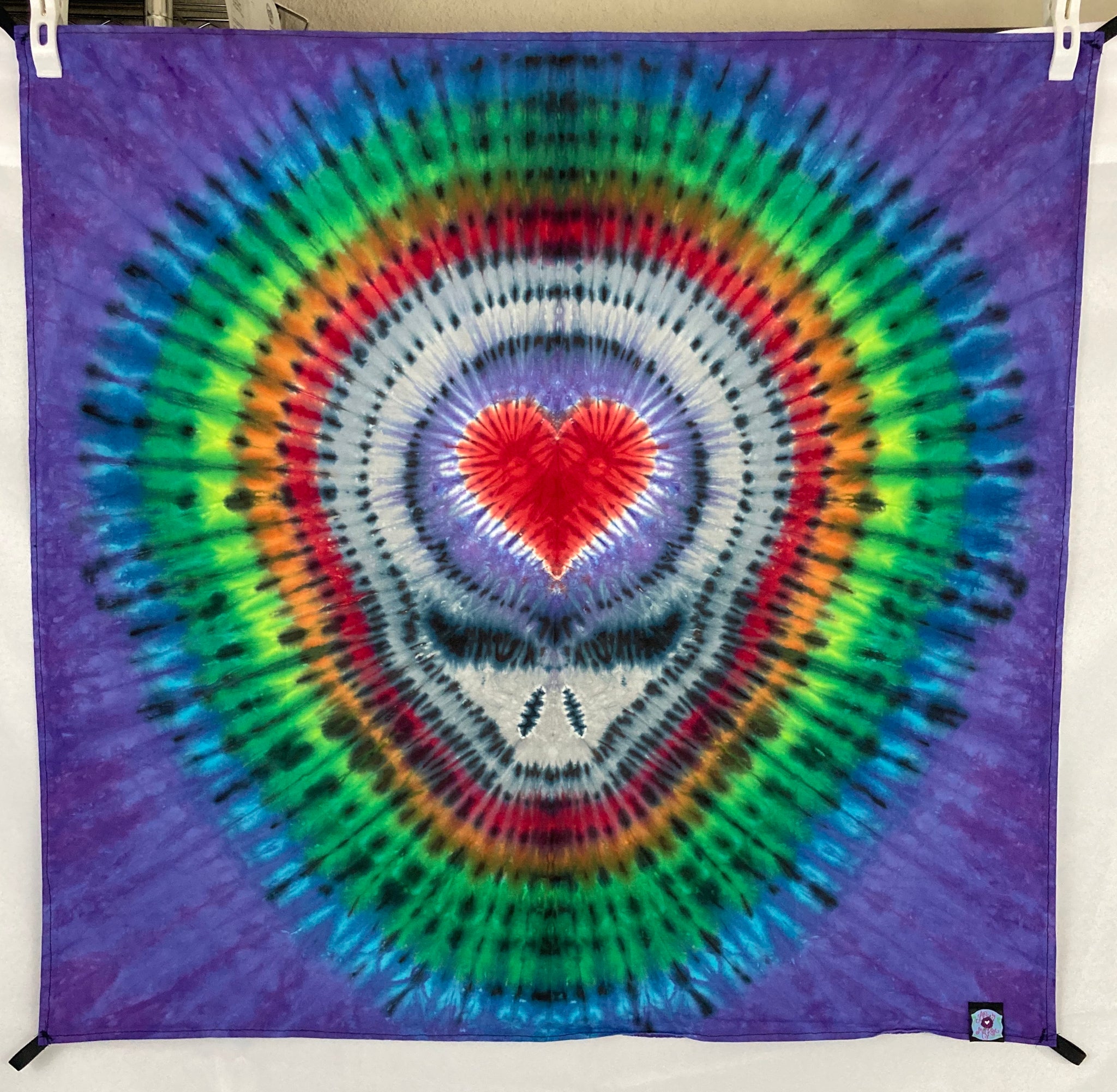 30" x 30" Rainbow SYF Tie-dyed Mini Tapestry/Wall Hanging