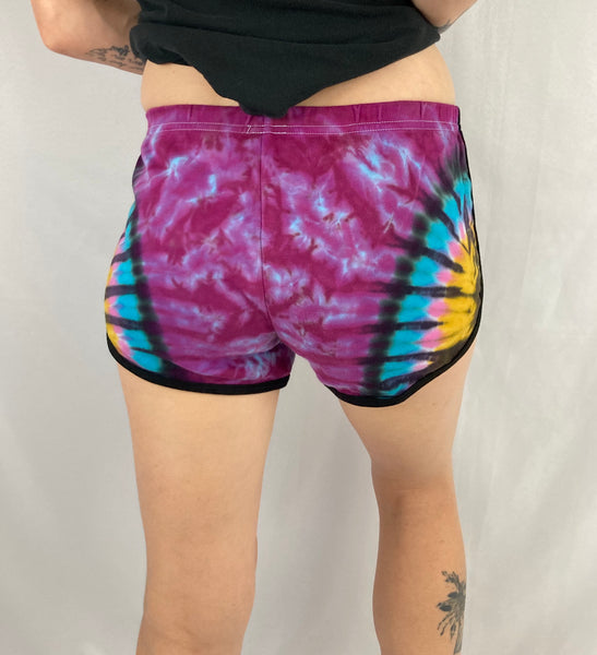 Women’s Amethyst Sunset Tie-dyed Running Shorts, S