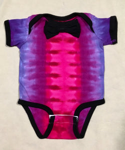 Baby Pink/Purple Tie-Dyed Bowtie Bodysuit, 6M