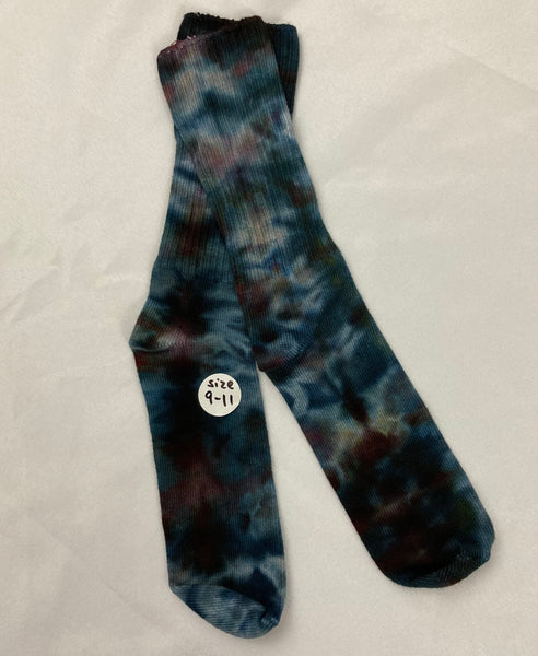 Adult Multi-Color Ice/Tie-Dyed Bamboo Socks, 9-11