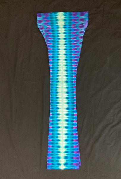 Women's Sea Green/Purple Tie-Dyed Yoga Pants, XS