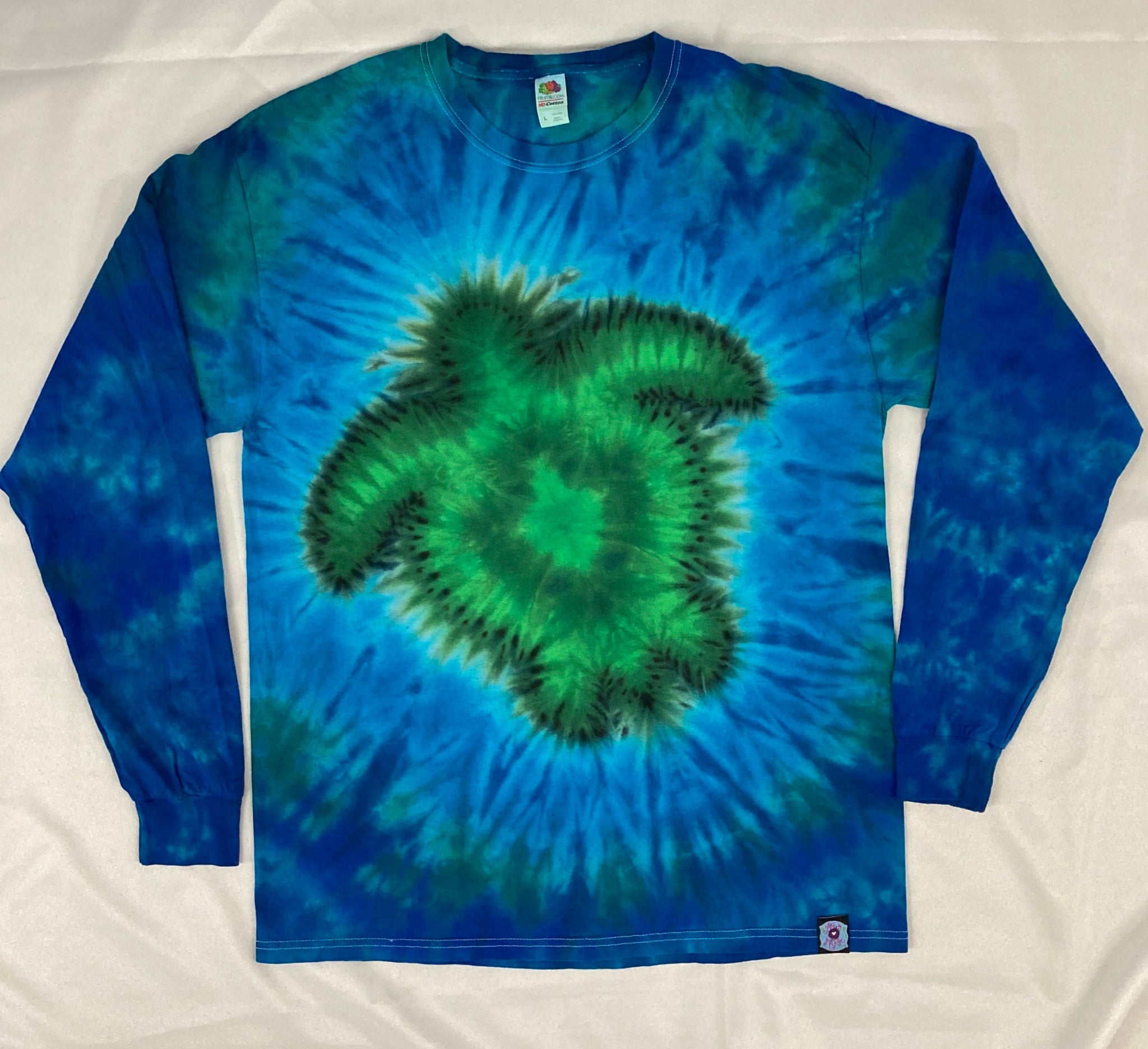 Adult Ocean Turtle Tie-Dyed Longsleeve Tee, L