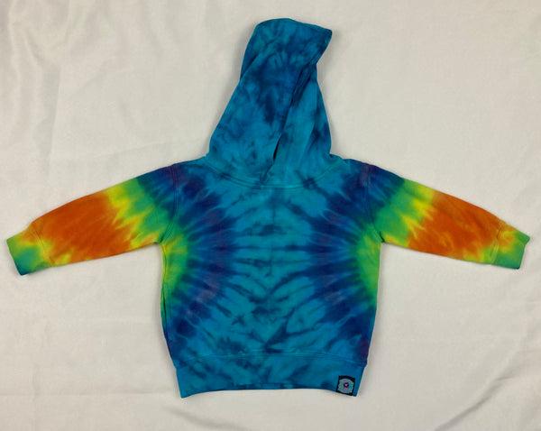 Youth Blue/Rainbow Tie-dyed Hoodie, 2T