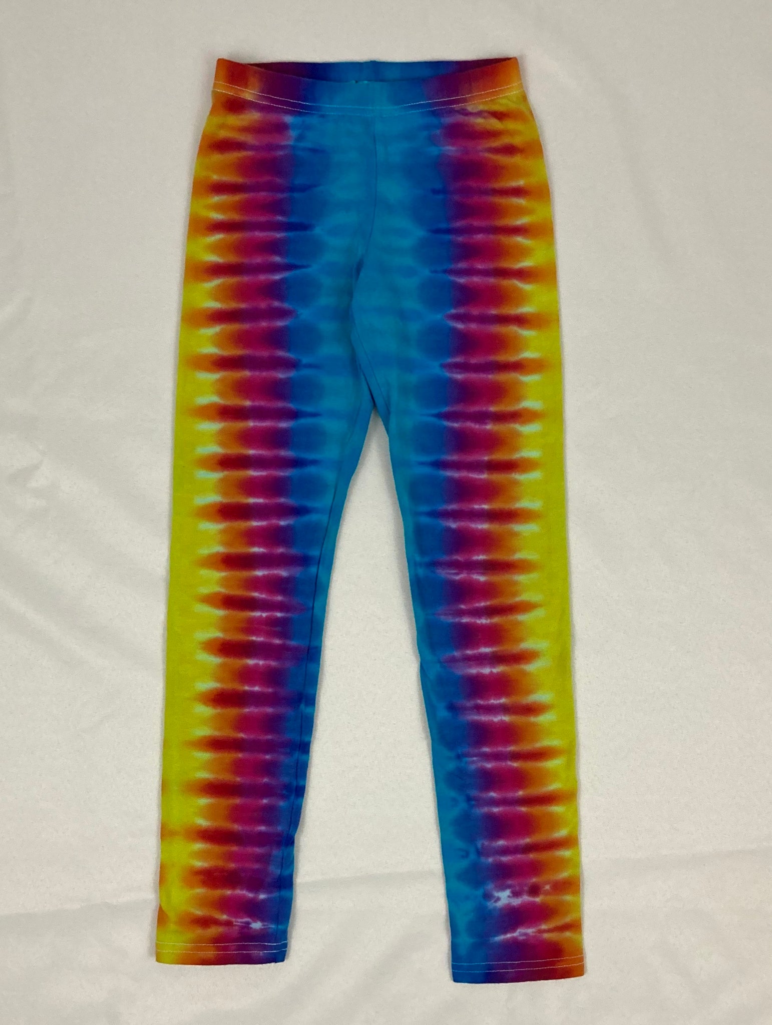 Girls Rainbow Tie-Dyed Leggings, M(8)