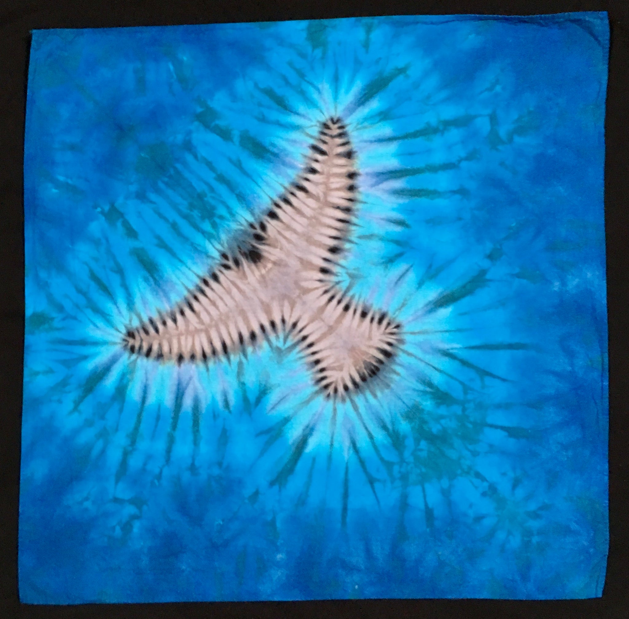 Whale Tail Tie-Dyed Bandana