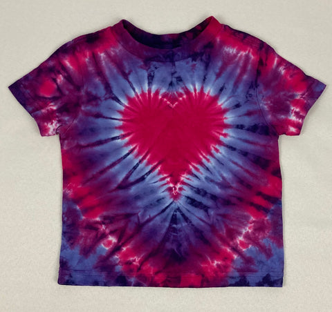 Baby Purple/Pink Heart Tie-Dyed T-Shirt, 24M