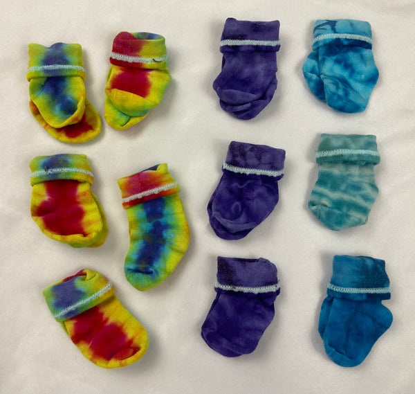 Baby Tie-Dyed Bamboo Socks (multiple colors)
