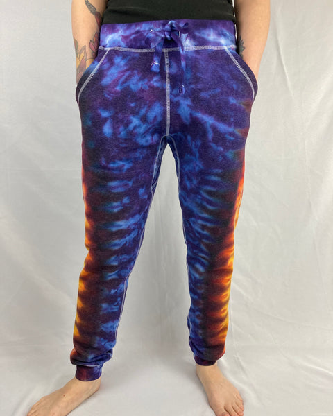 Adult Purple Sunset Tie-Dyed Jogger Sweatpants, S