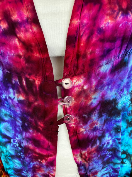 Women’s Rainbow/Black Tie-dyed Harmony Duster Coat, S